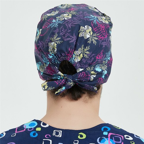 Fashion Colorful Floral Animals Printed Scrub Hat/Cap breathable Adjustable New - Picture 323 of 839