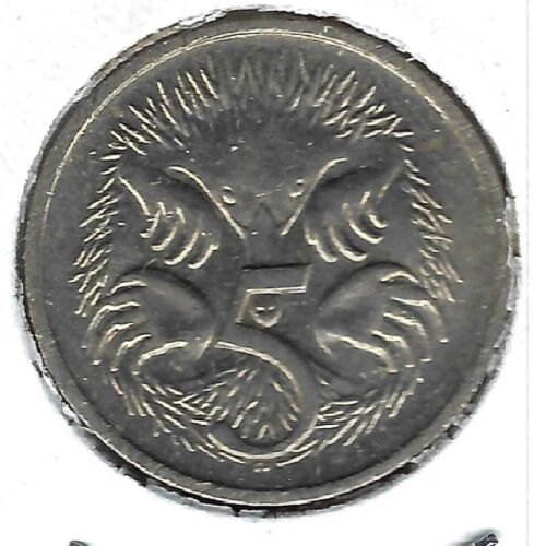 1981 AUSTRALIA Uncirculated Five Cent QEII & Echidna Coin! - Picture 2 of 2