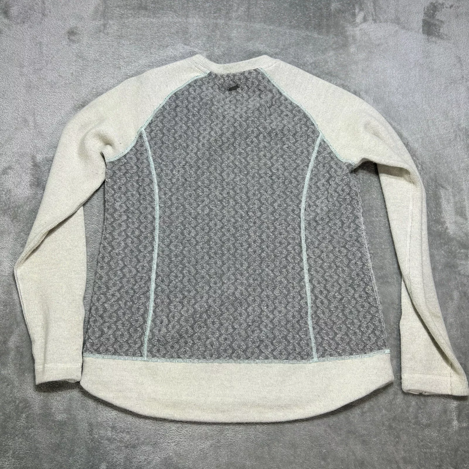 prana aya gravel knit sustainable wool blend pullover sweater