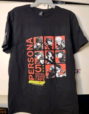 PERSONA 5 ROYAL X REQUIEM CAFE T-SHIRT TEE [SIZE M] GILDAN 100% COTTON AUTHENTIC