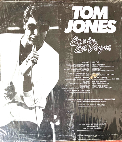 Tom Jones Live in LAS Vegas (LP 1969 VG+) PAS 71031 - Picture 2 of 3