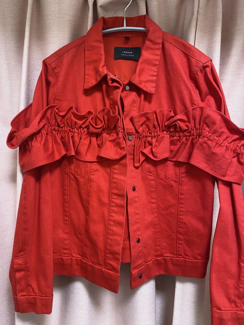 SIMONE ROCHA レッドチェック ギャザー デザイン ジャケット SIMONE ROCHA レッドチェック ギャザー デザイン ジャケット