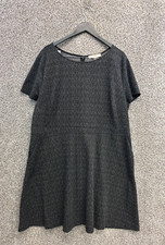 Loft Plus Black/White Knit Dress A-Line Speckled Short Sleeve Dress Plus Size 24