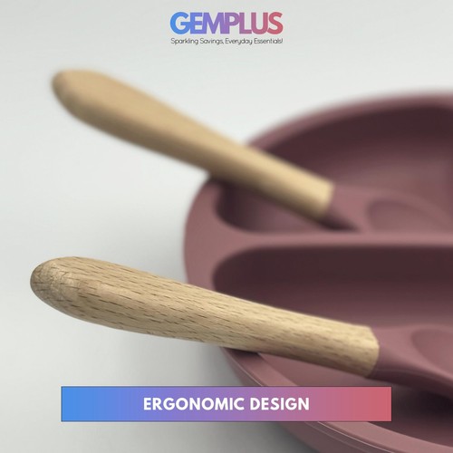 GEM+ | 6-teiliges Silikon Baby Fütterungsset - BPA-frei - Entwöhnungsset - Saugnapf - Bild 8 von 16