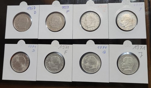BRD 2 DM Max Planck 1957 To 1971 Complete Very Nice 58 Pieces!