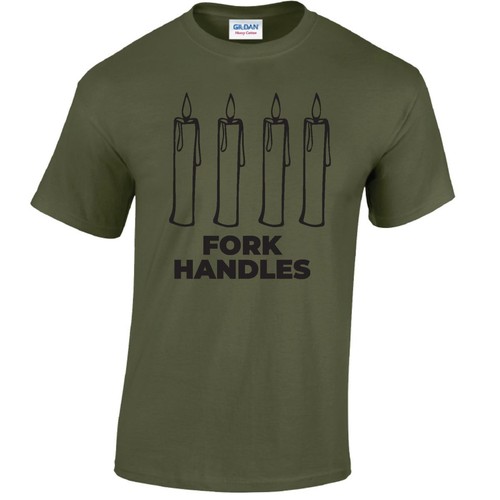 Camiseta Retro Ronnies Genial Británica Divertida Cuatro Velas Hombre Mujer con Manijas de Tenedor - Imagen 21 de 47