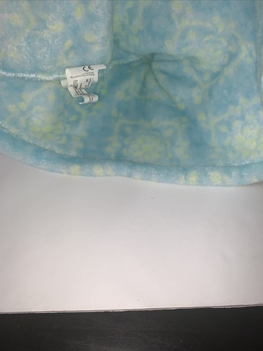 Blankets & Beyond Rarität Lovey Security Bunny blau gelb Damast 12" lang - Bild 6 von 7