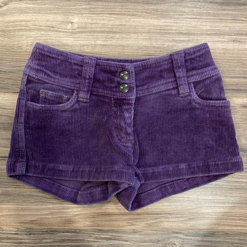 Mini Boden Girls Size 3Y Purple Corduroy Shorts with Back Heart Pocket - Picture 2 of 8