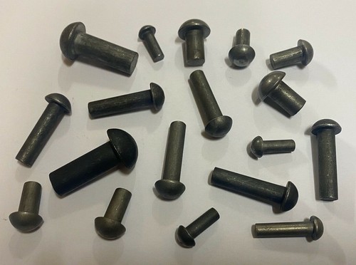 50 No, Cup Head, Solid, Steel Rivet, 1/8" Dia X 1/2" Long. - Picture 1 of 2