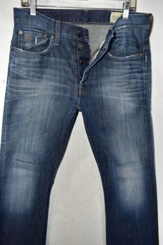 G Star Raw 3301 Boot Cut Button Fly Jeans Mens Size 33 Blue Meas. 33x31 - Picture 2 of 12