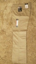 Dickies Girl's Wide Band Stretch Fabric Classic Fit Sz 11RG Khaki Pants 32.5x 32