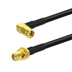 5 szt. SMA Wtyk Kąt prosty do żeński KSR195 Koncentryczny kabel pigtail o niskiej stracie 100cm