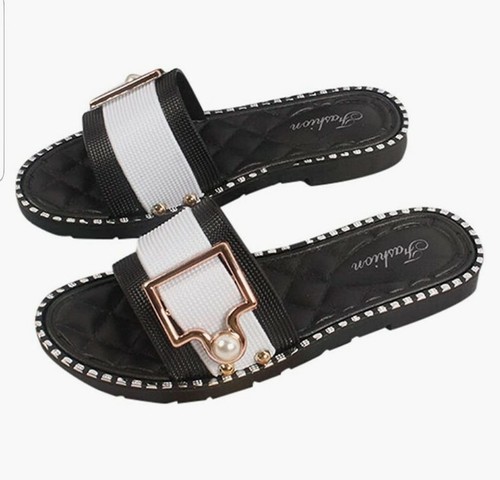 Sandalias informales informales para mujer con calzoncillos de verano playa chanclas planas (1) - Imagen 3 de 6