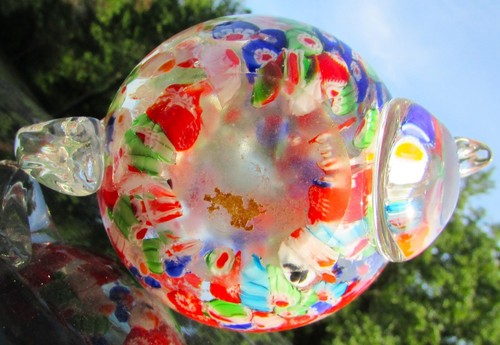 Pisapapeles tetera de vidrio Millefiore - tazas de mantequilla multicolores - Imagen 9 de 9