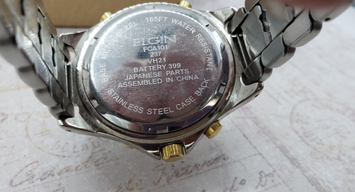Men's Elgin Ana-Digi Watch - Two Tone/ FCA 101 NEW BATTERY WORKS - Picture 8 of 9