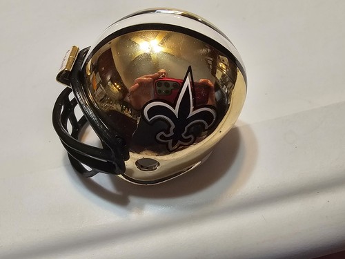 NEW ORLEANS SAINTS CHROME NFL  POCKET PRO HELMET RIDDELL FOOTBALL#1569 - Imagen 3 de 4