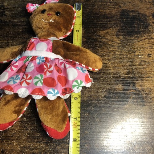 Douglas Cuddle Gingerbread Girl Plush Candy Peppermint Apron 8" Stuffed - Picture 11 of 13