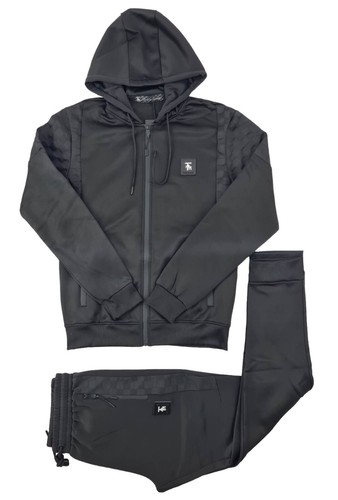 Time Is Money Men's Full Tracksuit Hoodie Joggers Set Urban Designer Sportswear - Picture 2 of 22