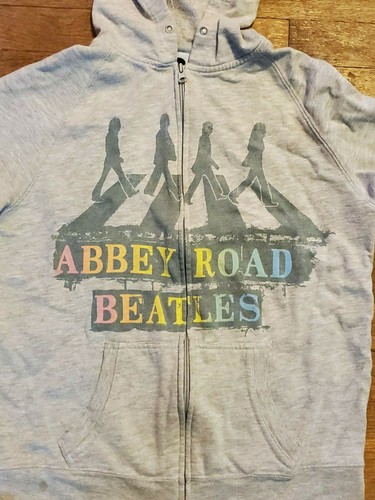 The Beatles Abbey Road Langarmpullover grau mit Reißverschluss Größe Small