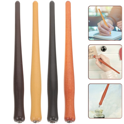 Kits de caligrafía con soporte para bolígrafo de madera de 4 piezas soportes para bolígrafos pintura dibujos animados - Imagen 3 de 12