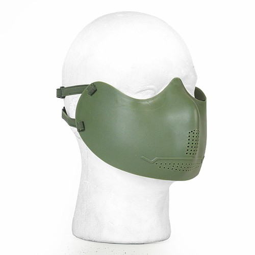 Airsoft Face Mask Half Metal Wired Steel Mesh Iron Face Green - Picture 3 of 5