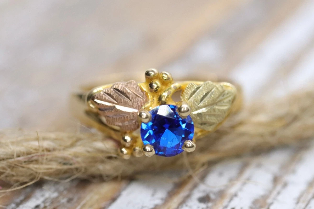 Black hills gold sapphire cheap ring