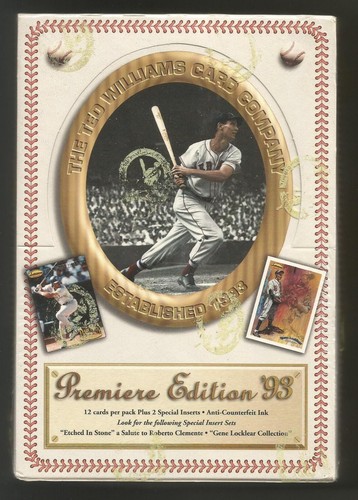Ted Williams Baseball Box 1993 di pacchetti di carte collezionabili - inserto e sottoinsieme unici - Foto 1 di 2