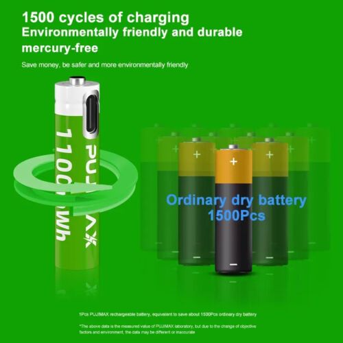 Wiederaufladbare AAA-Batterien - hohe Kapazität - mehrere Packungsgrößen - Bild 3 von 14