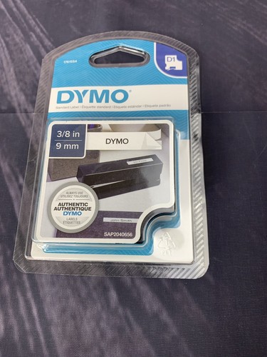 DYMO D1 Labels, 3/8-Inch x 23-Foot Roll, Black Print on White,  Self-Adhesive NEW