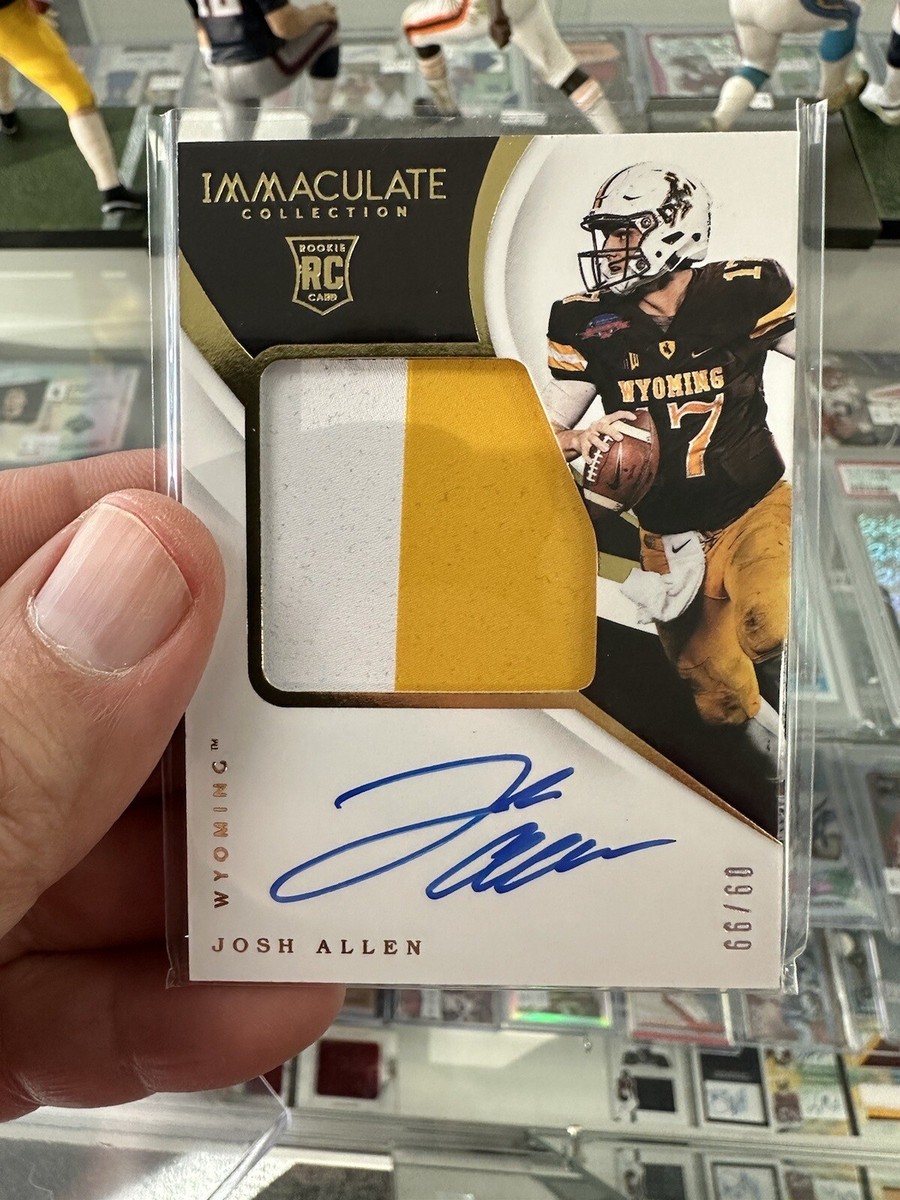 2018 Panini Immaculate Josh Allen /99 Wyoming Letter Patch RC 103