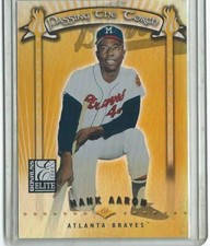 2001 Donruss Elite Passing the Torch 236/500 Hank Aaron Andruw Jones #PT-21 HOF