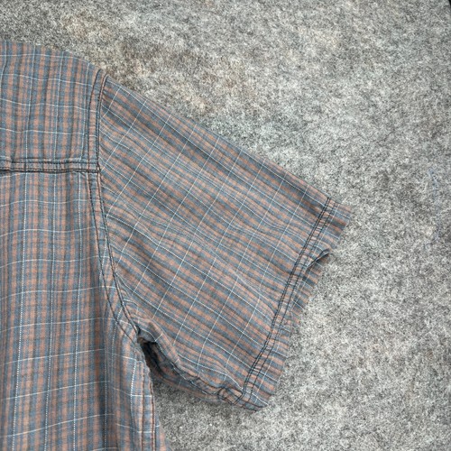 Cody James Button Up Shirt Mens Large Gray Plaid Short Sleeve Regular Fit - Picture 8 of 11