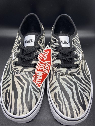 NIB Vans Doheny Decon Women's Metallic Zebra Size 9 Skate Shoe! Free Shipping!