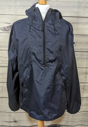 HELLY HANSON Regenjacke MED 1/4 Zip Pullover Rainshell Blau 90er Retro - Bild 1 von 12