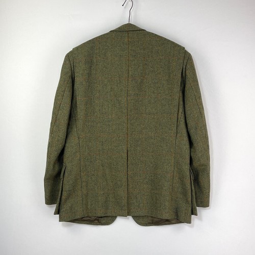 Hucklecote Tweed Jacket Mens 40R Green Check Norfolk Country Hunting Shooting - Picture 2 of 16