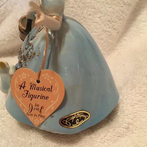 JOSEF ORIGINAL Vintage Musical Mädchen Eimer Ente/Gansblau Figur selten - Bild 7 von 9