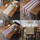 Ethnic Tassel Table Runner Kitchen Dining Room Table Cloth Cover Bohemian Decor