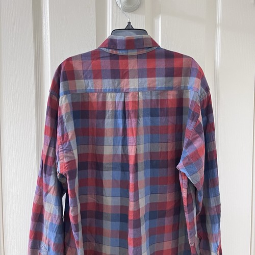 Viyella Plaid Cotton Wool Blend Button Up Shirt Colorful Canada Men's Size Large - Picture 10 of 11