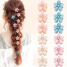 12pcs Mini Flower Hair Clips for Girls, Small Hair Decoration for Colourful-1