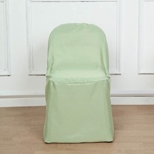 50 Sage Green Polyester FOLDING Flat CHAIR COVERS Wedding Party Banquet