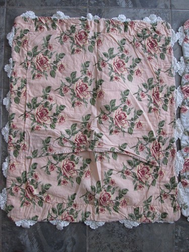 2er Set Nostalgie Home Standard Schein 20x26 bestickt Blumen gesteppt Shabby Chic - Bild 5 von 13