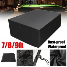 7/8/9FT Billiard Pool Table Cover Waterproof Dustproof Protector Cloth Mat Black
