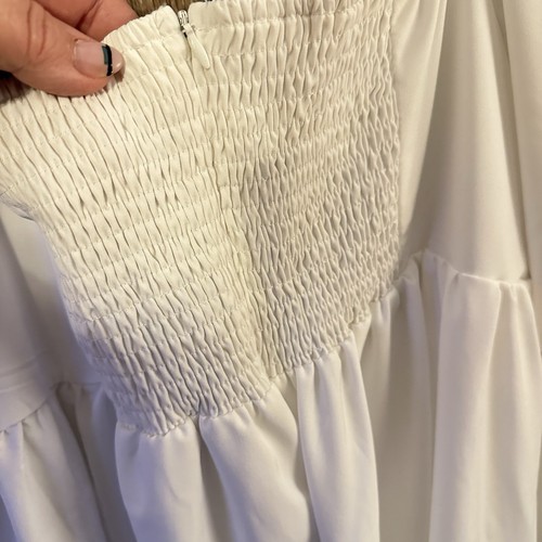 White Peasant Style Dress Tunic Boho Women Plus Size 2XL - Picture 7 of 8