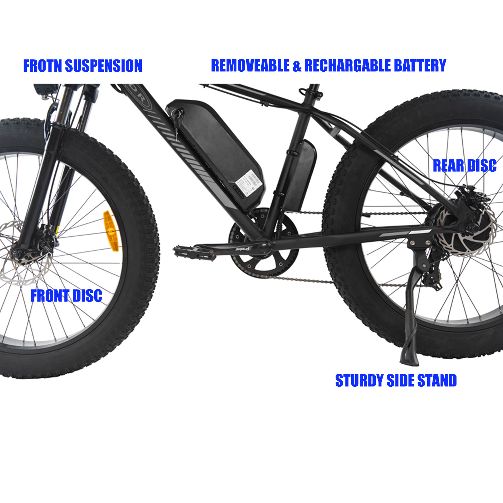 TDR Electric Bike eBike Commuter Motorized 26" Bicycle 48v 500w eMTB 13A Battery eBay