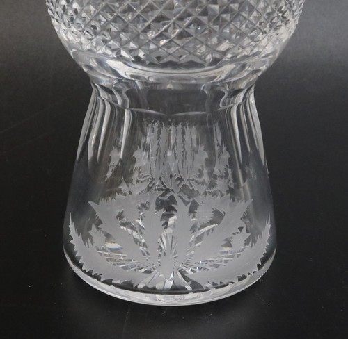 Edinburgh Schottland Kristall geschliffenes Glas 7,75 Zoll herzliche Weinkaraffe in Distel - Bild 3 von 9