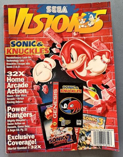 Sega Visions Magazin Sonic And Knuckles 1995 Vintage