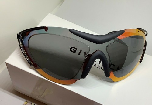 GIVENCHY GV7013/S R9PP8 BLACK/ORANGE-RED FLASH/GREY SUNGLASS MASK VISOR RUNWAY - Picture 9 of 12