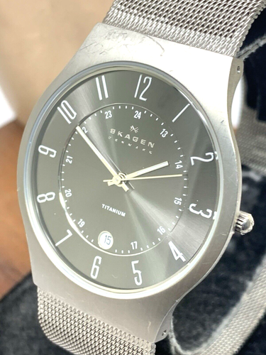 Reloj Hombre Skagen Dinamarca 233XLTTM Cuarzo Gris Esfera Plateado Acero Inoxidable 37mm - Imagen 12 de 13