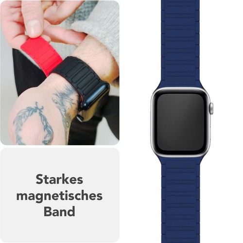 Correa de silicona con bucle magnético para Apple Watch SE 10 9 8 7 6 5 4 3 2 1, 38-42 mm - Imagen 81 de 91