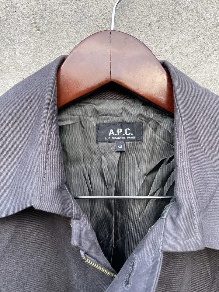 Chaqueta de algodón para hombre APC gris XS cierre de cremallera y botones Foto 3 de 4